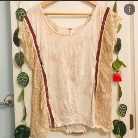 Free People bohemian sleeveless top cream oatmeal small women’s - Picture 1 of 10